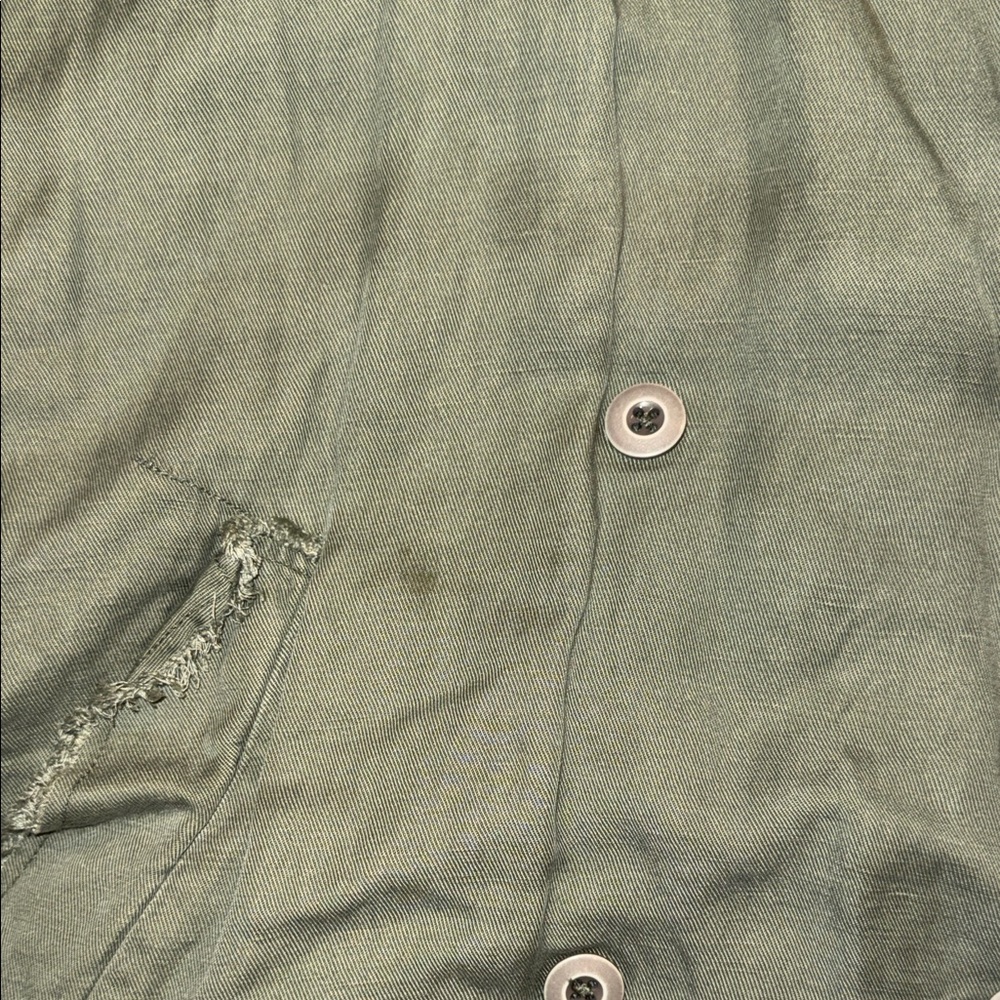Rails Barclay Linen Blend Button Front Utility Jacket Medium - Picture 9 of 13